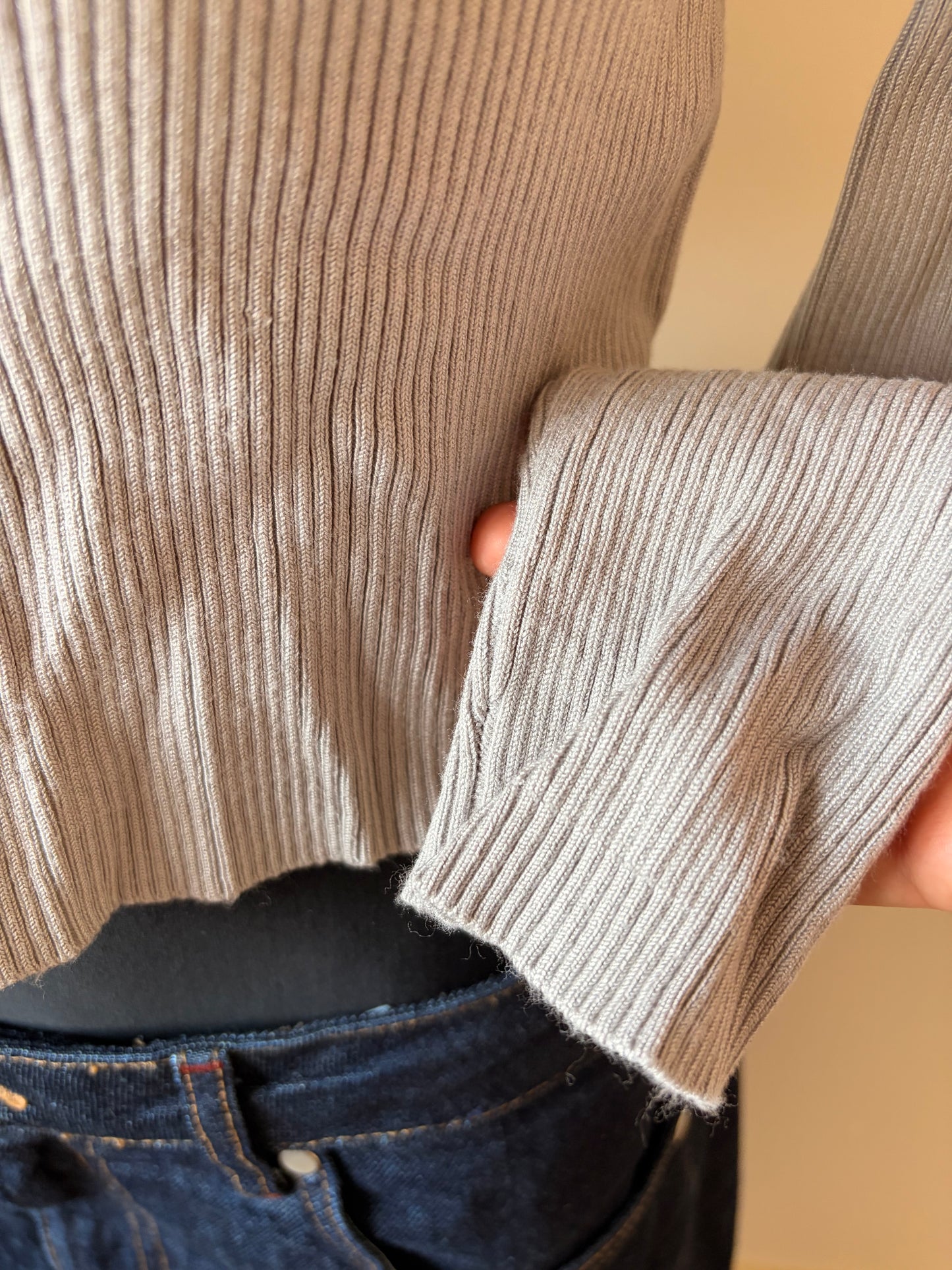 Light gray zip-up jacket