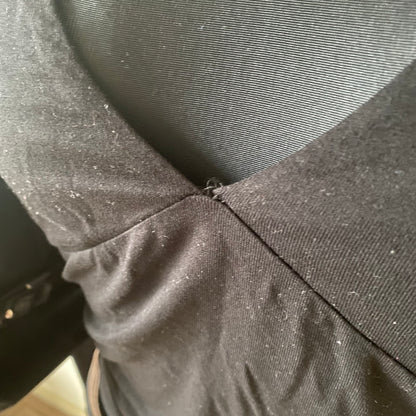 Black v-neck long-sleeve top