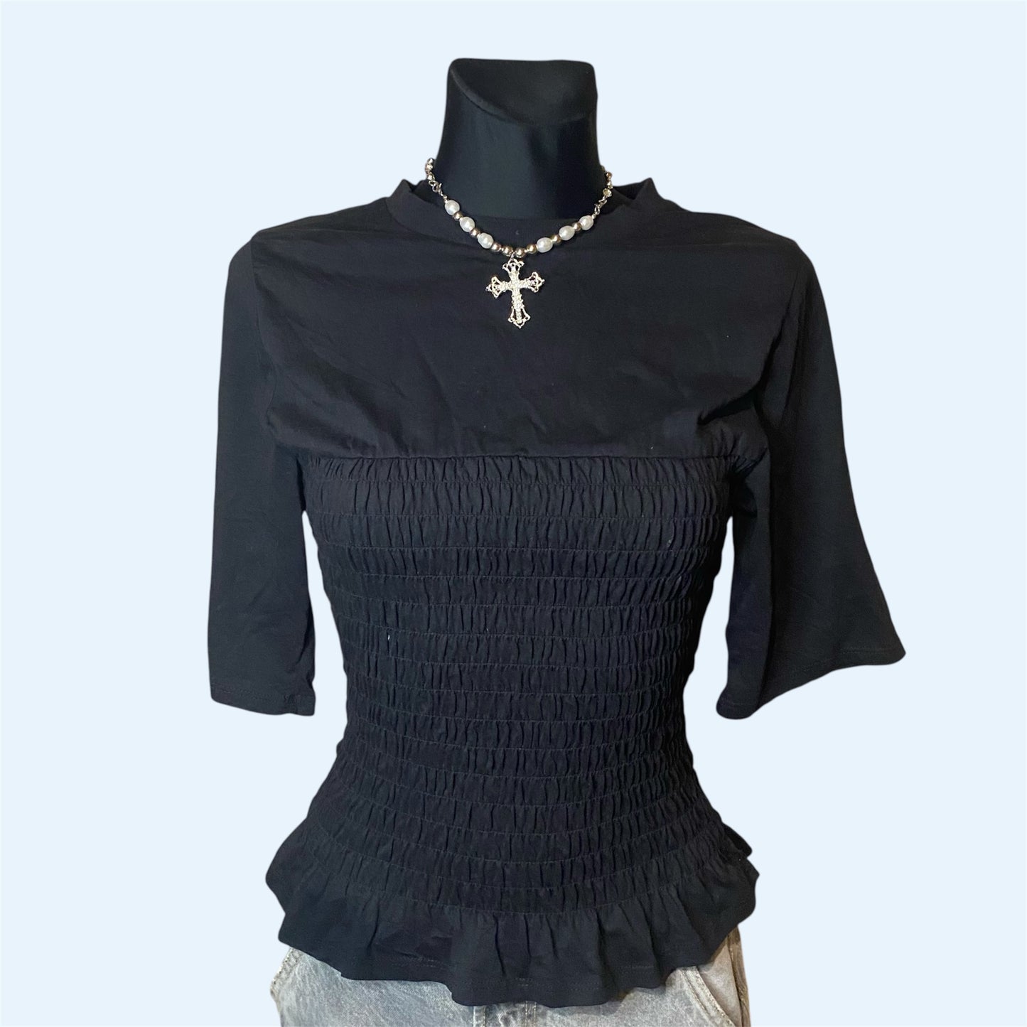 Black elastic top