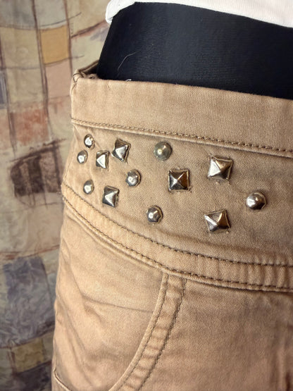 Vintage tan mini skirt