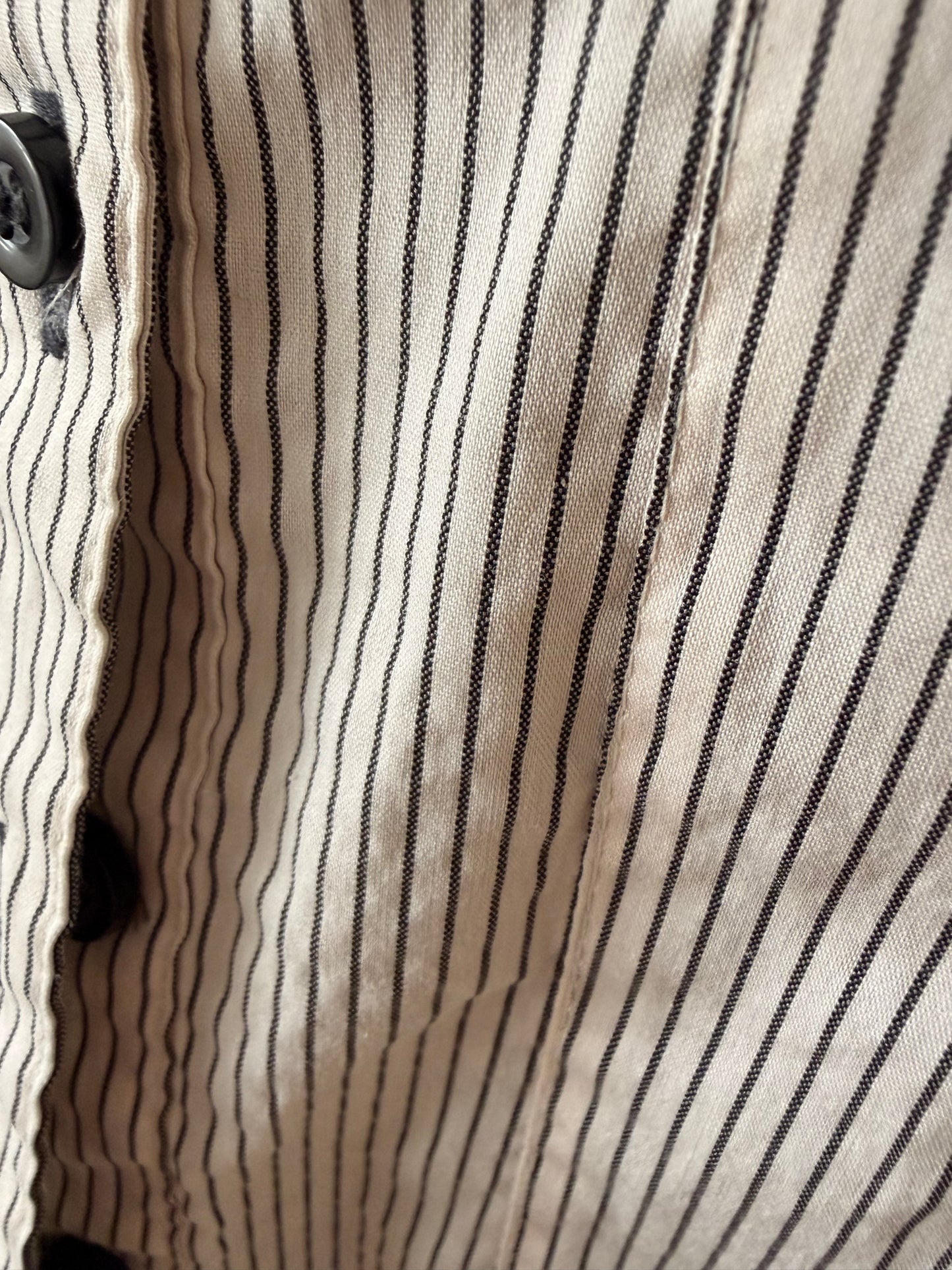 Striped button-up shirt