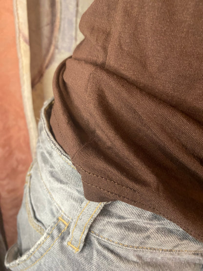 Brown Y2K top