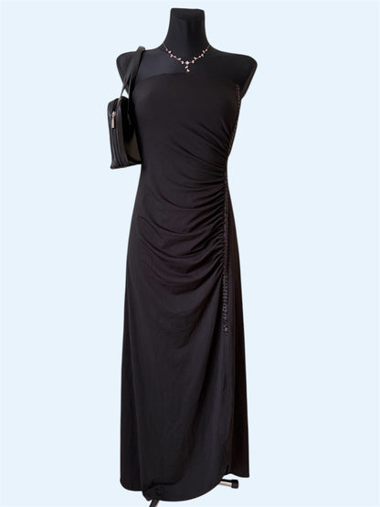 Vintage black strapless dress