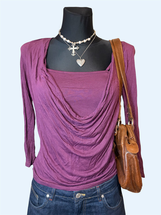 Vintage drape purple top combo